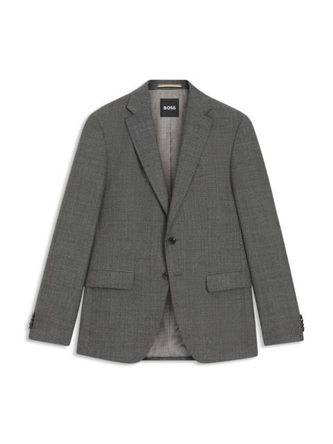 BOSS SLIM-FIT SUIT IN MICRO-PATTERNED VIRGIN WOOL