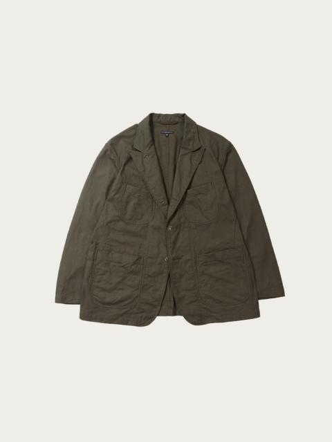 Bedford Jacket - Olive Cotton Brushed Herringbone