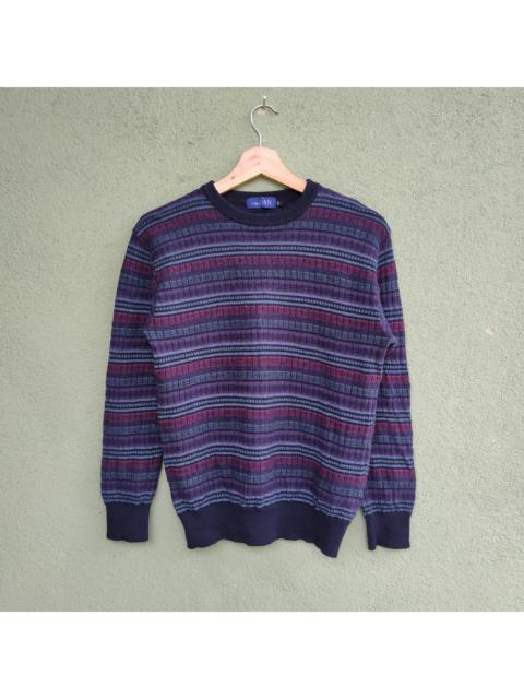 Other Designers Designer - Vintage UOMO DAN Full Print Knitwear Sweater Jumper