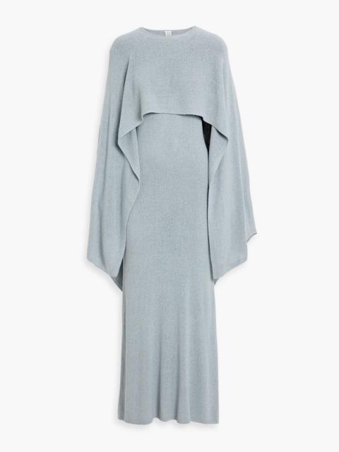 TOTEME Cape-effect silk maxi dress