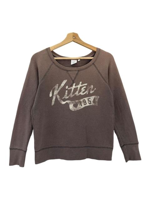 Other Designers Japanese Brand - Faded!! Kitten Big Logo Crewneck Sweatshirt Size M