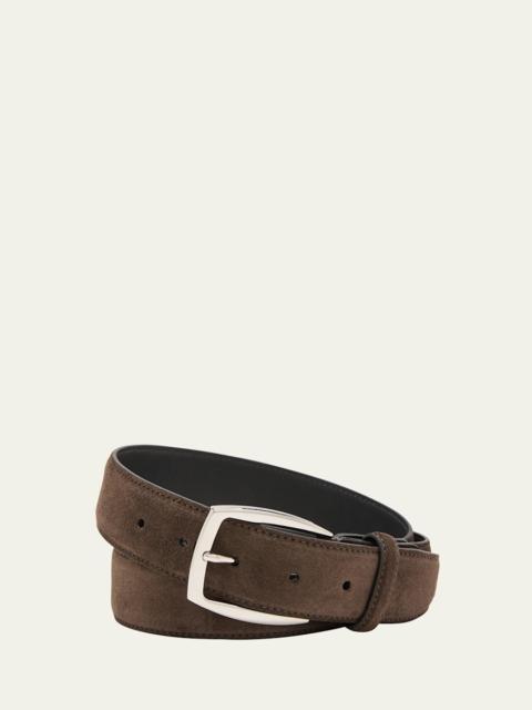Brioni Men's Calf Suede Belt