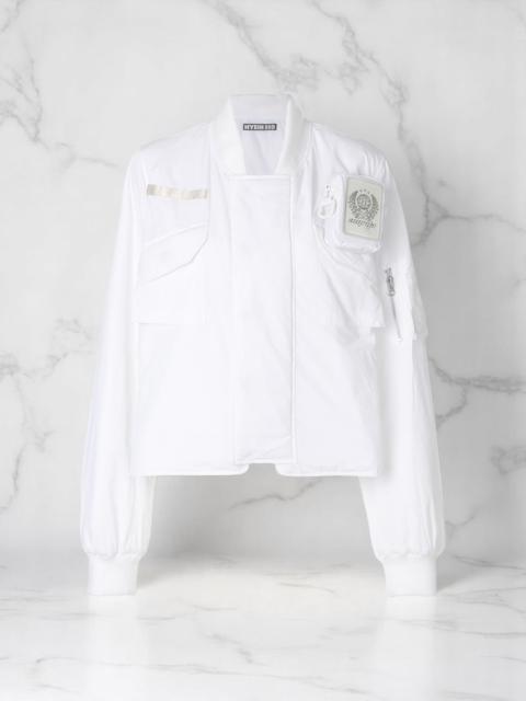 혜인서 White MA-1 Bomber Jacket with Cigarette Pouch