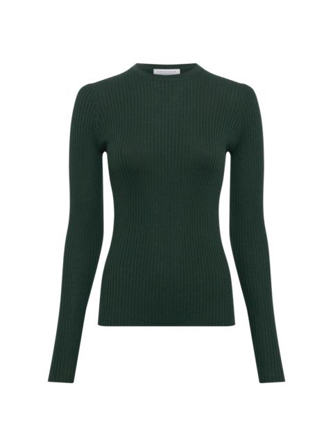 GABRIELA HEARST Browning Knit Silk-Cashmere Top green