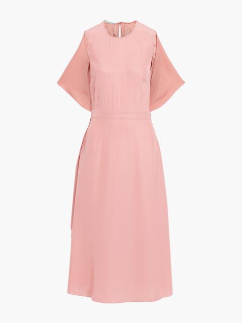 Stella McCartney Rosa cape-effect draped silk-satin midi dress