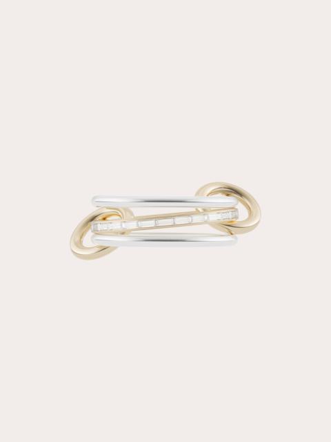 Spinelli Kilcollin Sonja 18K Gold Sterling Silver and Diamond Linked Rings
