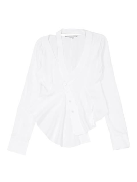 Stella McCartney Stella Mccartney Ladies White Asymmetric Seam Detailed Shirt