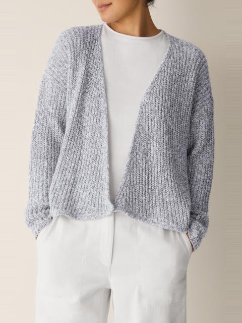 EILEEN FISHER Eileen Fisher Cotton Blend Open Cardigan in Dark Pearl at Nordstrom