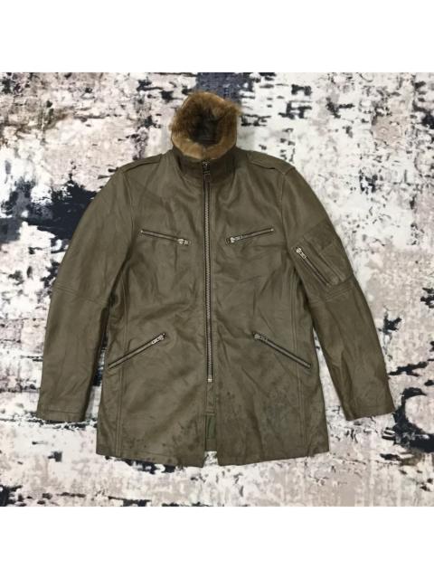 Other Designers ABAHOUSE × If Six Was Nine × Japanese Brand - Vintage Abahouse Colded Neck Leather Jacket Parka