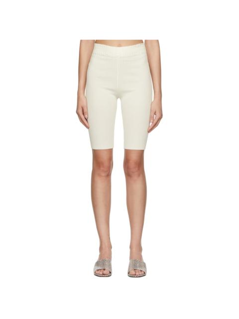 ANDREĀDAMO White Knit Shorts