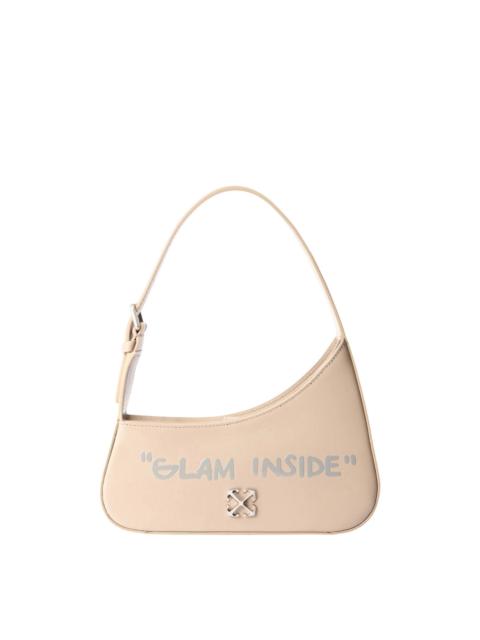 Off-White OFF-WHITE Jitney Shoulder Quote Beige Shoulder Bag New & Aut