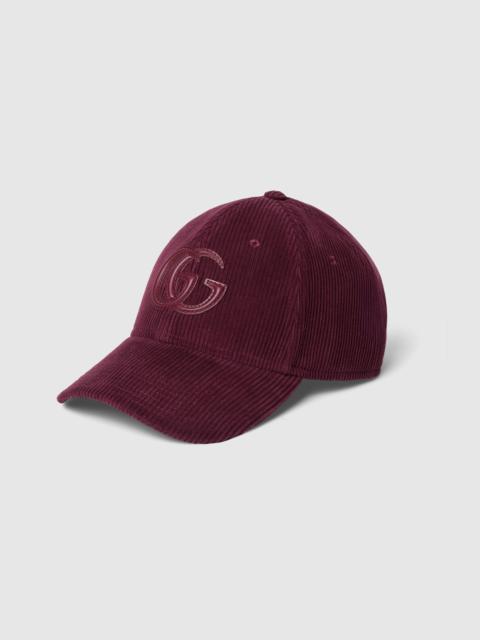 GUCCI Velvet baseball hat with embroidery
