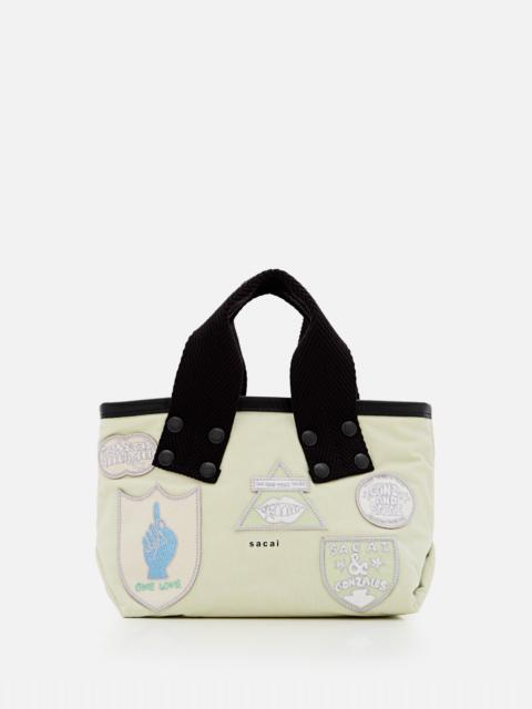 sacai SACAI X MARC GONGALES SMALL PATCH TOTE BAG