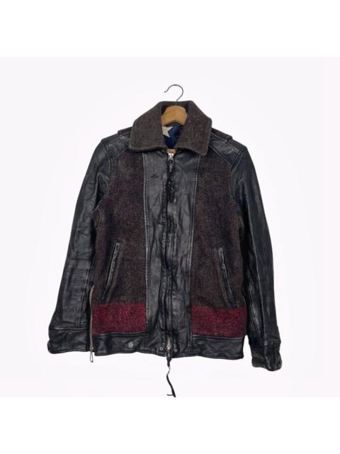 Other Designers Vintage Seveskig American Flag Talon Zipper Leather Jacket