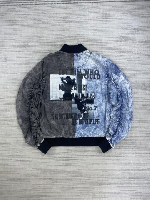 Other Designers In The Attic × Vintage - Rare Vintage In The Attic Two Colour Denim Zipper Jacket