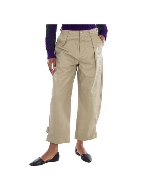 Burberry Burberry Pleated Leather Trousers in Hunter