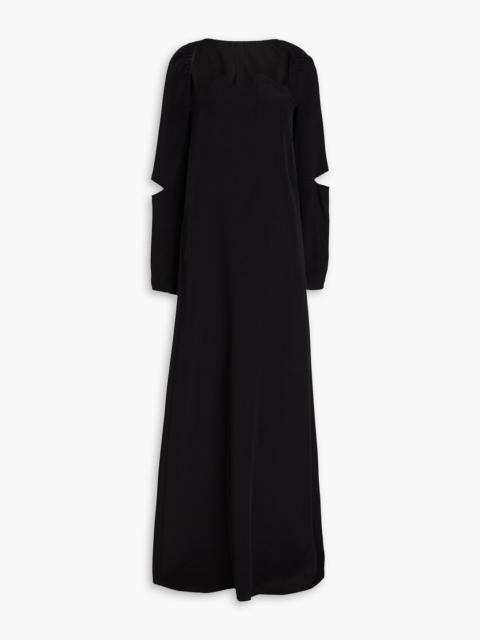 Tibi Strapless silk-crepe maxi dress
