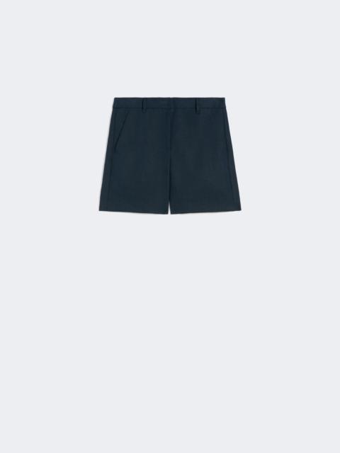 'S Max Mara Linen basketweave shorts - MIDNIGHTBLUE