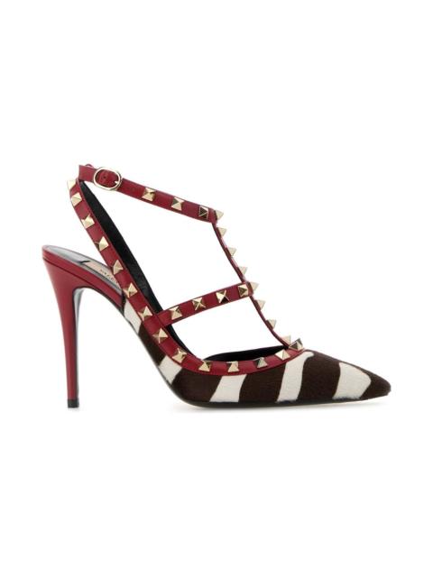 Valentino Printed Calf Hair Rockstud Pumps
