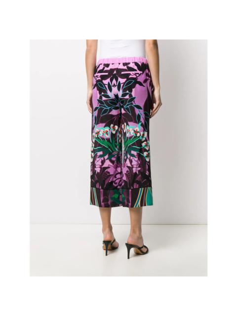 Valentino Valentino Garavani Mirrored Orchid Print Culottes