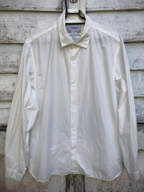 Other Designers Yaeca Plain White Exclusive Cotton Snap Button Shirt