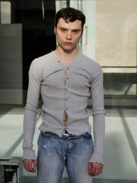 BASERANGE Tav Cardigan - Recycled Cotton Rib