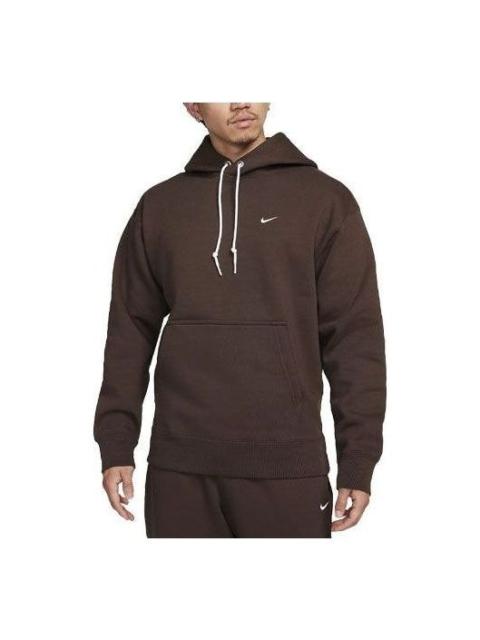 Nike Nike Solo Swoosh Fleece Hoodie (Asia Sizing) 'Brown' DX1356-237