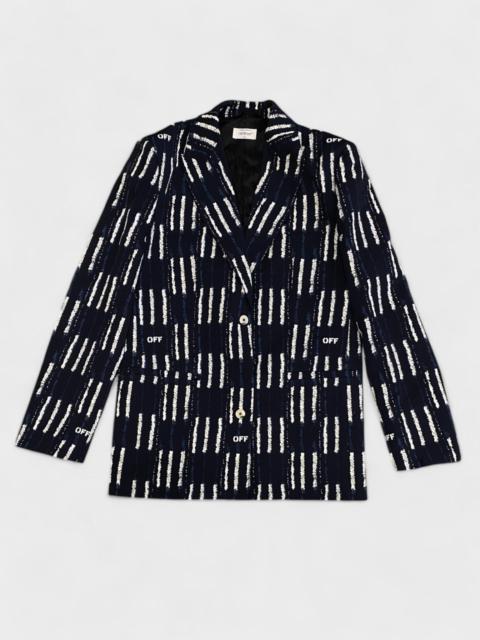 Off-White Off-White Shibori Woven Tomboy Jacket Cobalt Blue