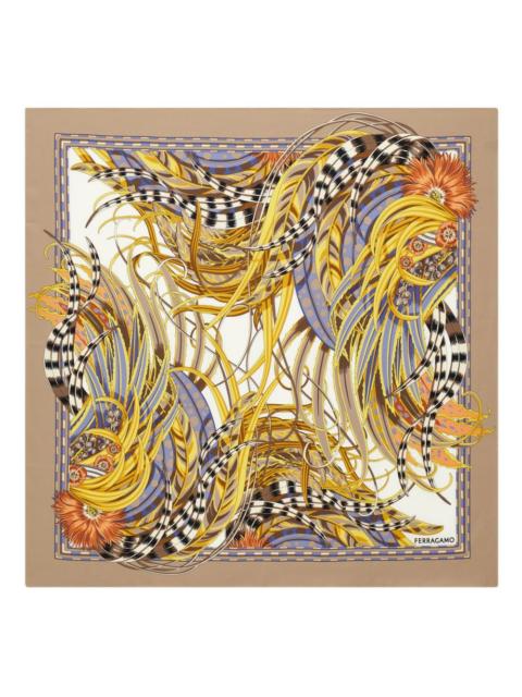 FERRAGAMO Ferragamo Women Printed Silk Foulard