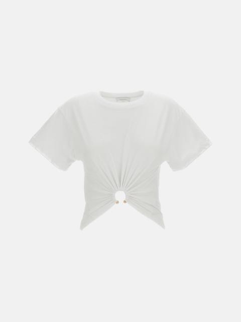rabanne Rabanne Women Black T-Shirt With Piercing