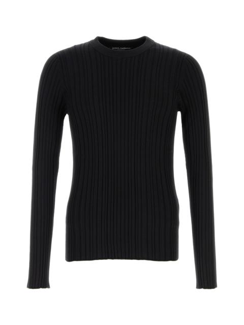 Dolce & Gabbana Black silk blend t-shirt