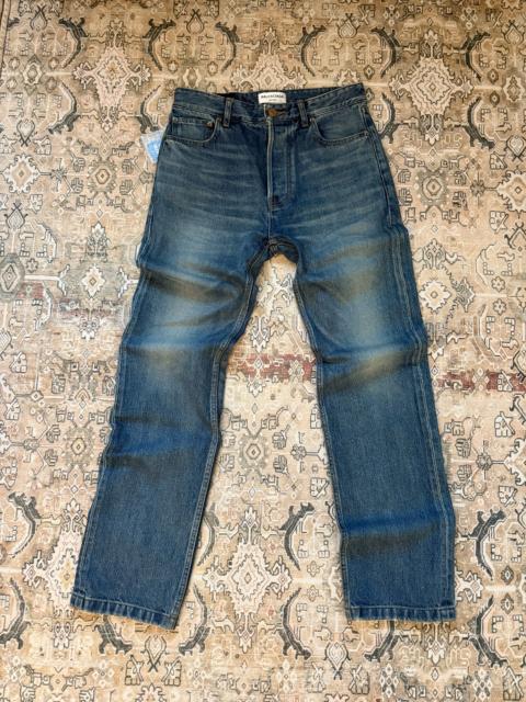 BALENCIAGA Balenciaga Distressed Blue Denim