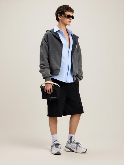 Palm Angels Back Curved Logo Track Shorts