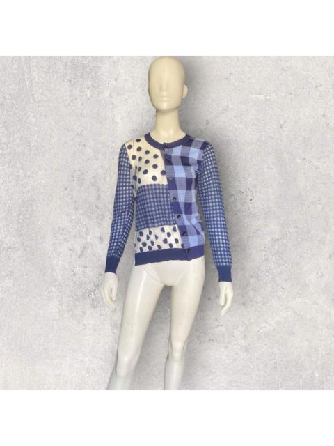 Comme Des Garçons Tricot CDG Asymmetric Mix Fabric Cardigan