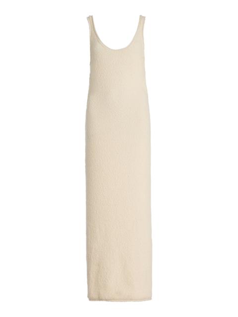 AISLING CAMPS Pebble Wool-Blend Knit Midi Dress ivory