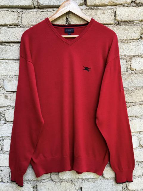 Other Designers Vintage Burberry Golf V Neck Knitwear Red