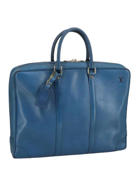 LOUIS VUITTON Epi Porte Documents Voyage Business Bag Blue M54475