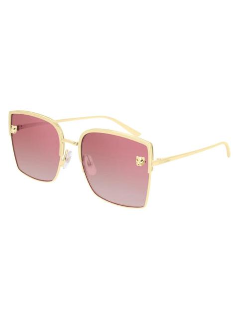Cartier Cartier Panthere de Cartier Red Square Ladies Sunglasses CT0199S 004 58