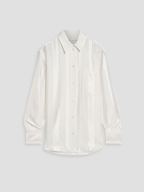 Victoria Beckham Striped satin-jacquard shirt