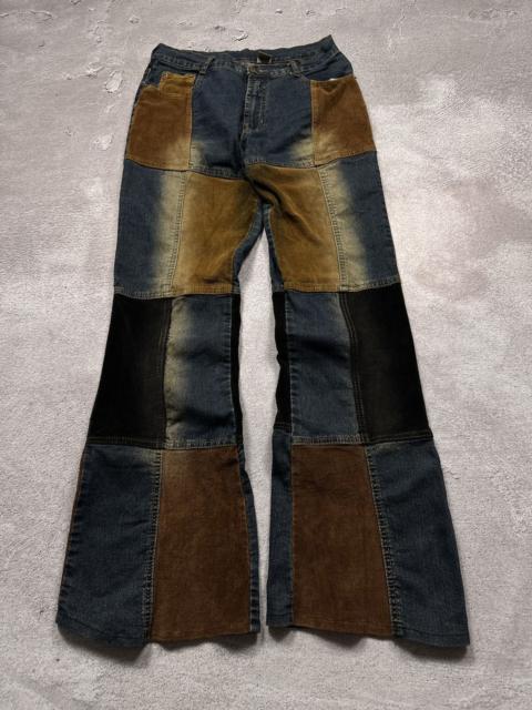 Other Designers Le Grande Bleu (L.G.B.) - Y2K LGB IfSixWasNine Style Patchwork Flared Denim Jeans