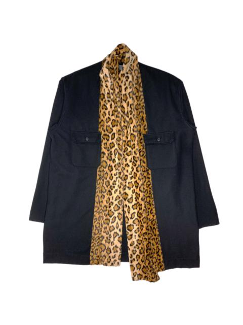 Yohji Yamamoto AW92 Leopard Shawl Wool Jacket