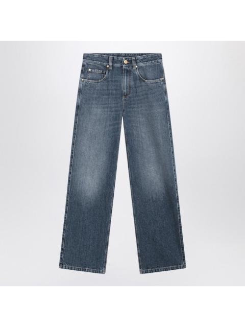 Brunello Cucinelli Brunello Cucinelli Contemporary Loose Pants In Blue Denim Women