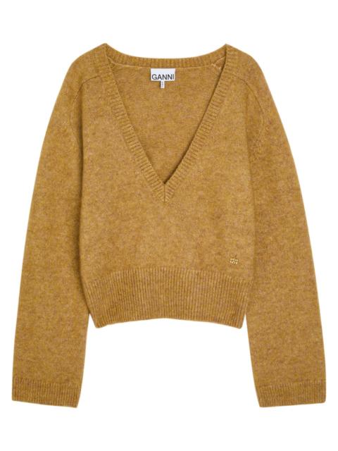 GANNI Ganni Melange Brushed Wool-blend Jumper