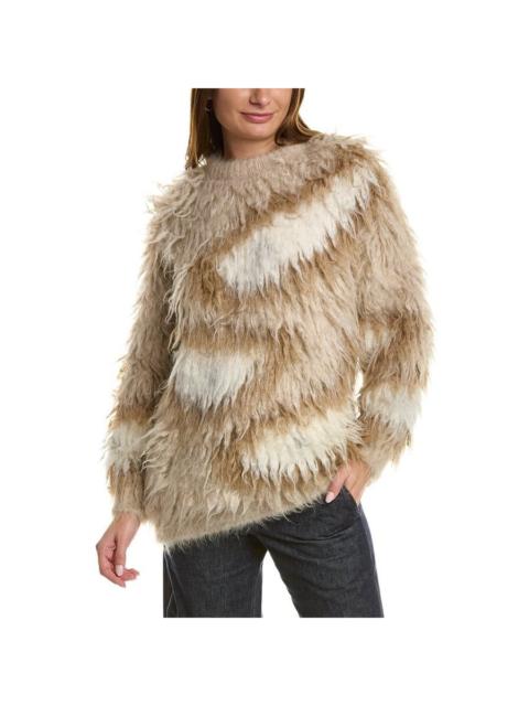 Brunello Cucinelli Brunello Cucinelli Beige Shaggy Knit Sweater