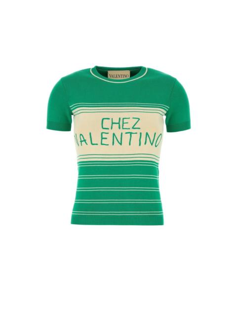 Valentino VALENTINO Grass Green Cotton Sweater New & Authentic (Women'