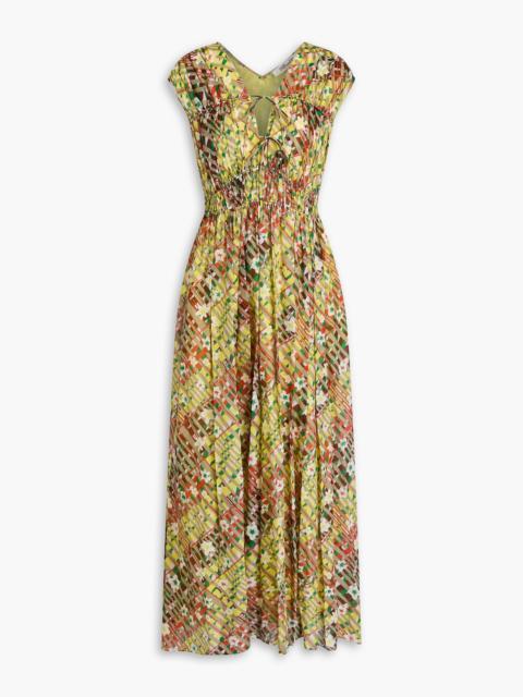 DIANE VON FURSTENBERG Gillian printed cotton and silk-blend midi dress