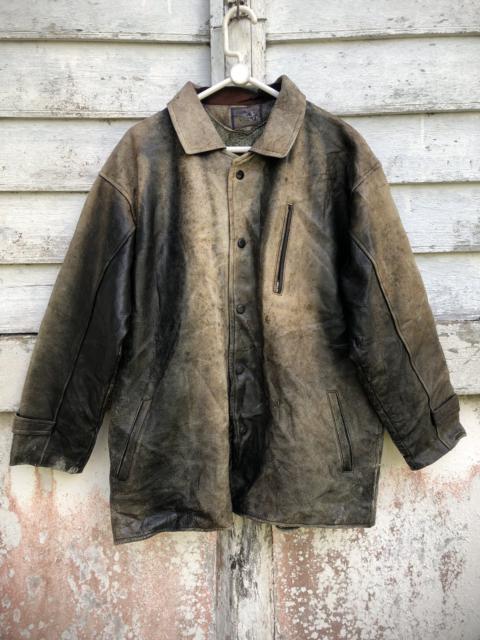 Other Designers Vintage - 80s Superior Smart Horse Hide Nice Aging Leather Jacket