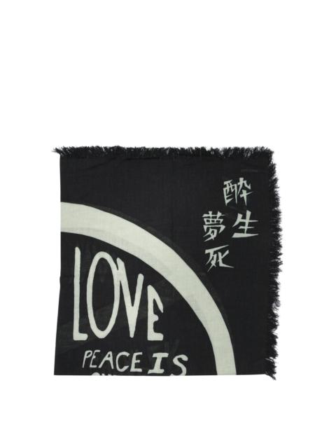 Kapital Kapital Giant Peace Scarf Black