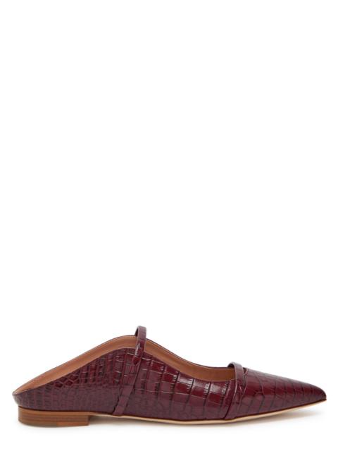 MALONE SOULIERS Malone Souliers Maureen Crocodile-effect Leather Mules