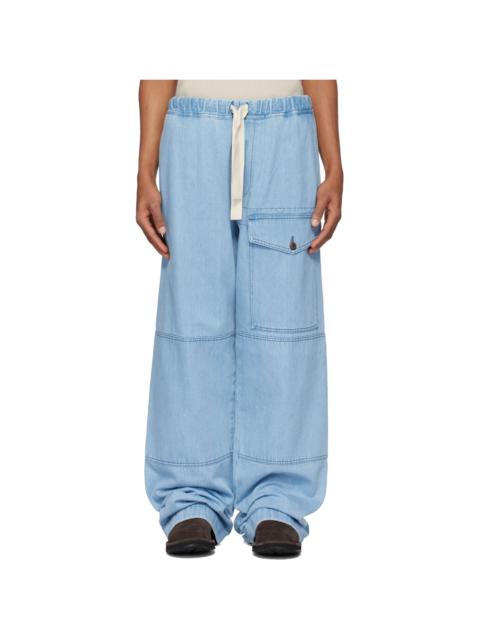 Dries Van Noten Blue Drawstring Jeans